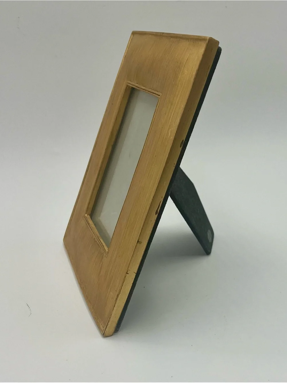Brushed Gold Picture Frame, Easel Back 6 1/2